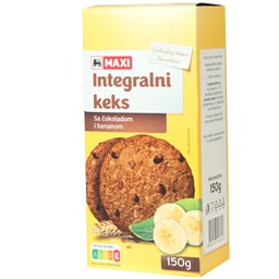 Integr.keks banana&cokolada Maxi 150g