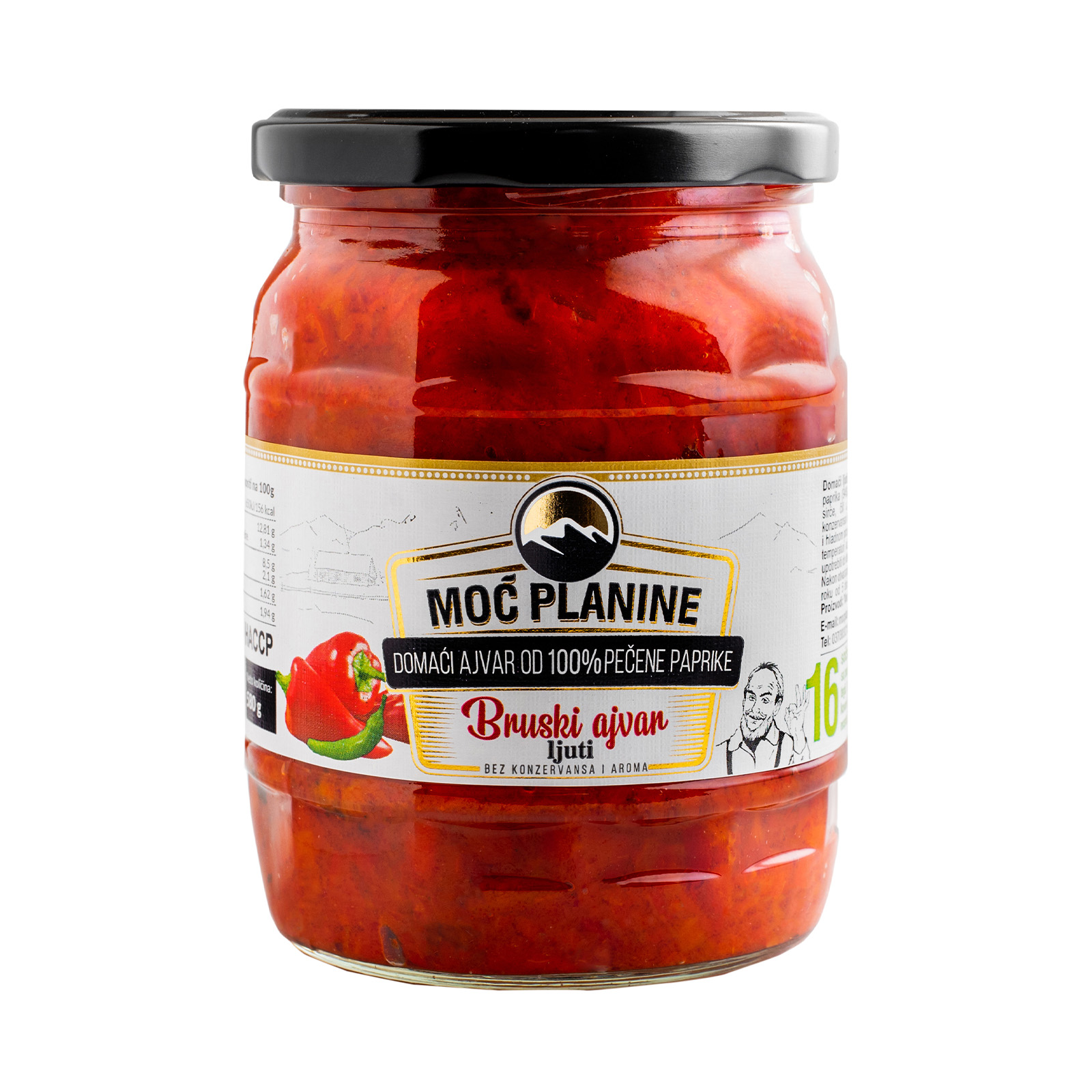 Ajvar domaci ljuti  Moc planine 580g