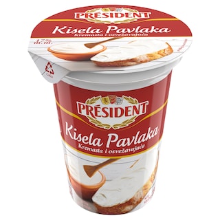 Kisela pavlaka President 17%mm 180g