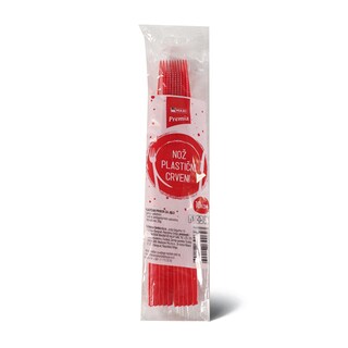 Noz plasticni crveni 10/1 Premia