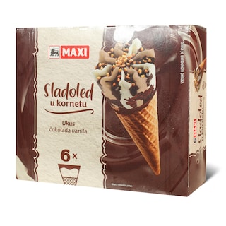 Sladoled cok/van kornet Maxi 6x110ml