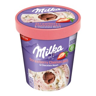 Sladoled Milka jagoda cizkejk 338g
