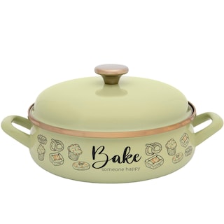 Tava sa poklopcem zelena Bake Metalac 24