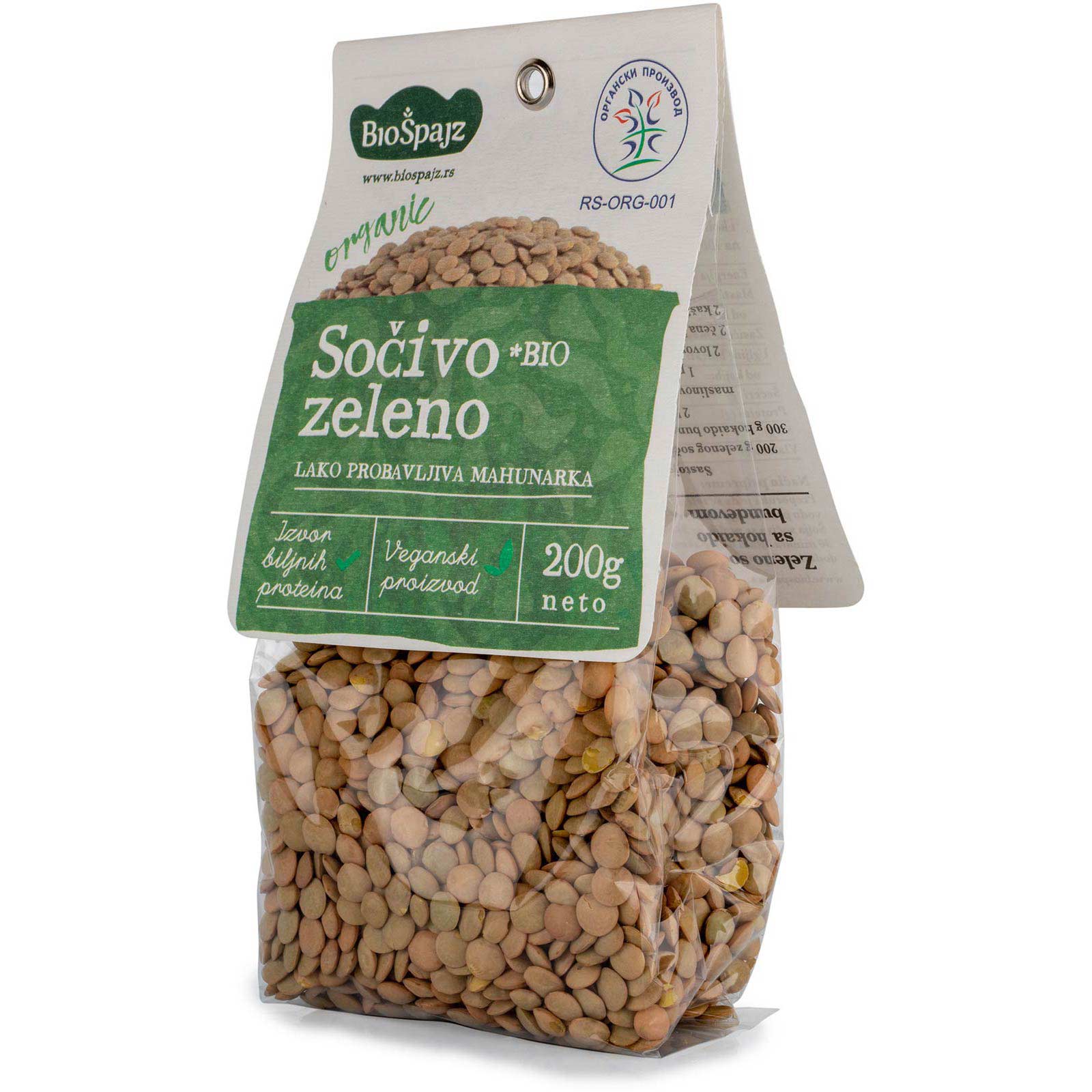 Socivo zeleno 200 gr, BIO