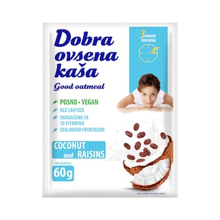 Dobra ovsena kasa kokos i suv.grozdje60g