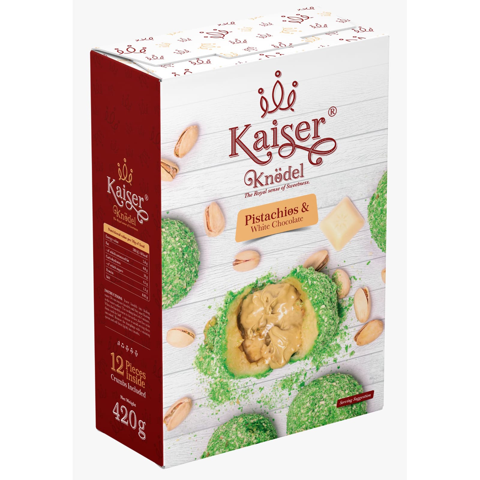 Smrz.knedle Kaiser pistac-bela cok.420g