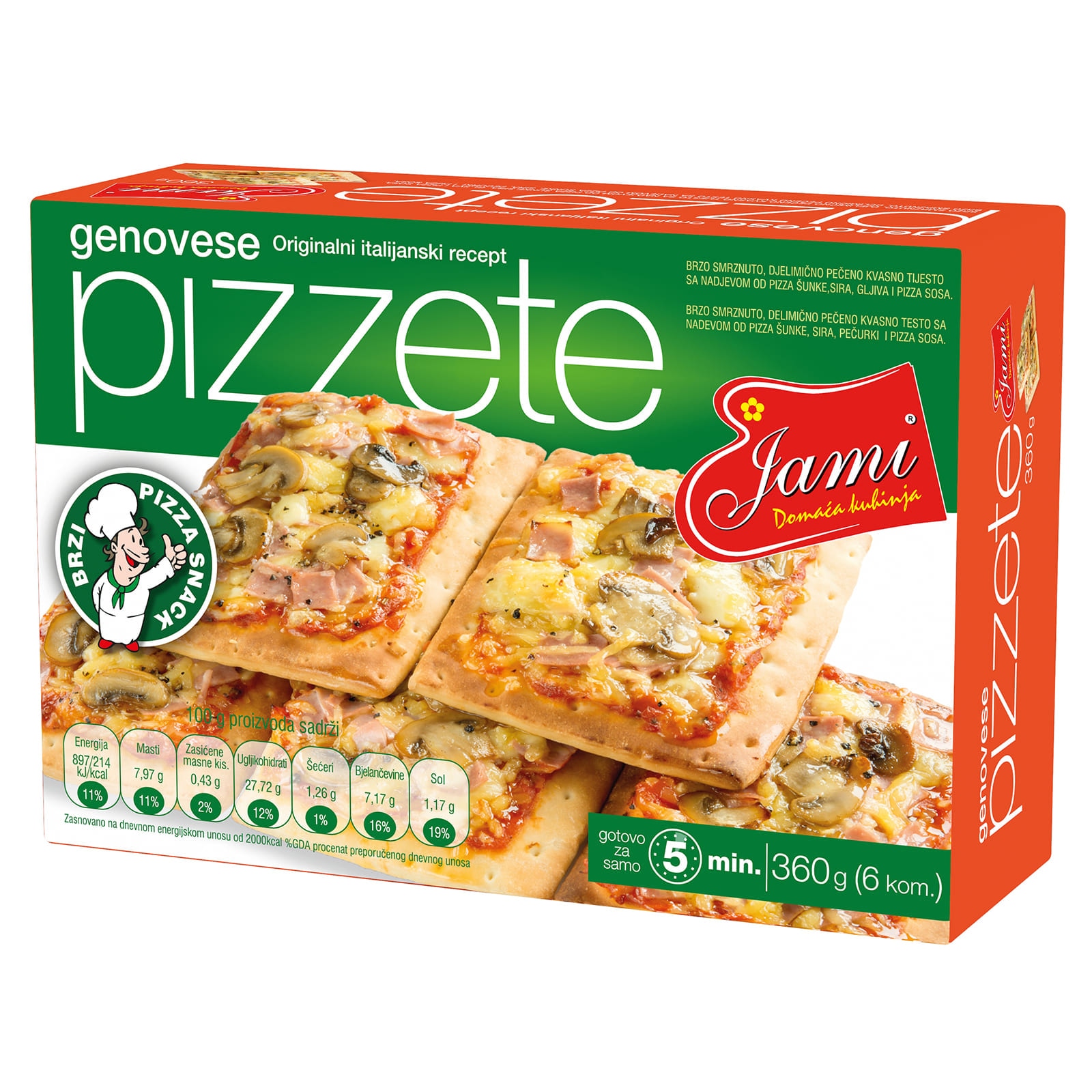 Smrznute pizzete Jami 360g