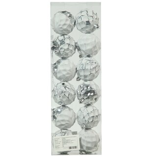 NG kugle srebrno-bele 6cm 12kom 6241