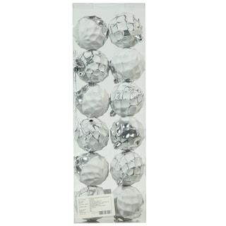 NG kugle srebrno-bele 6cm 12kom 6241