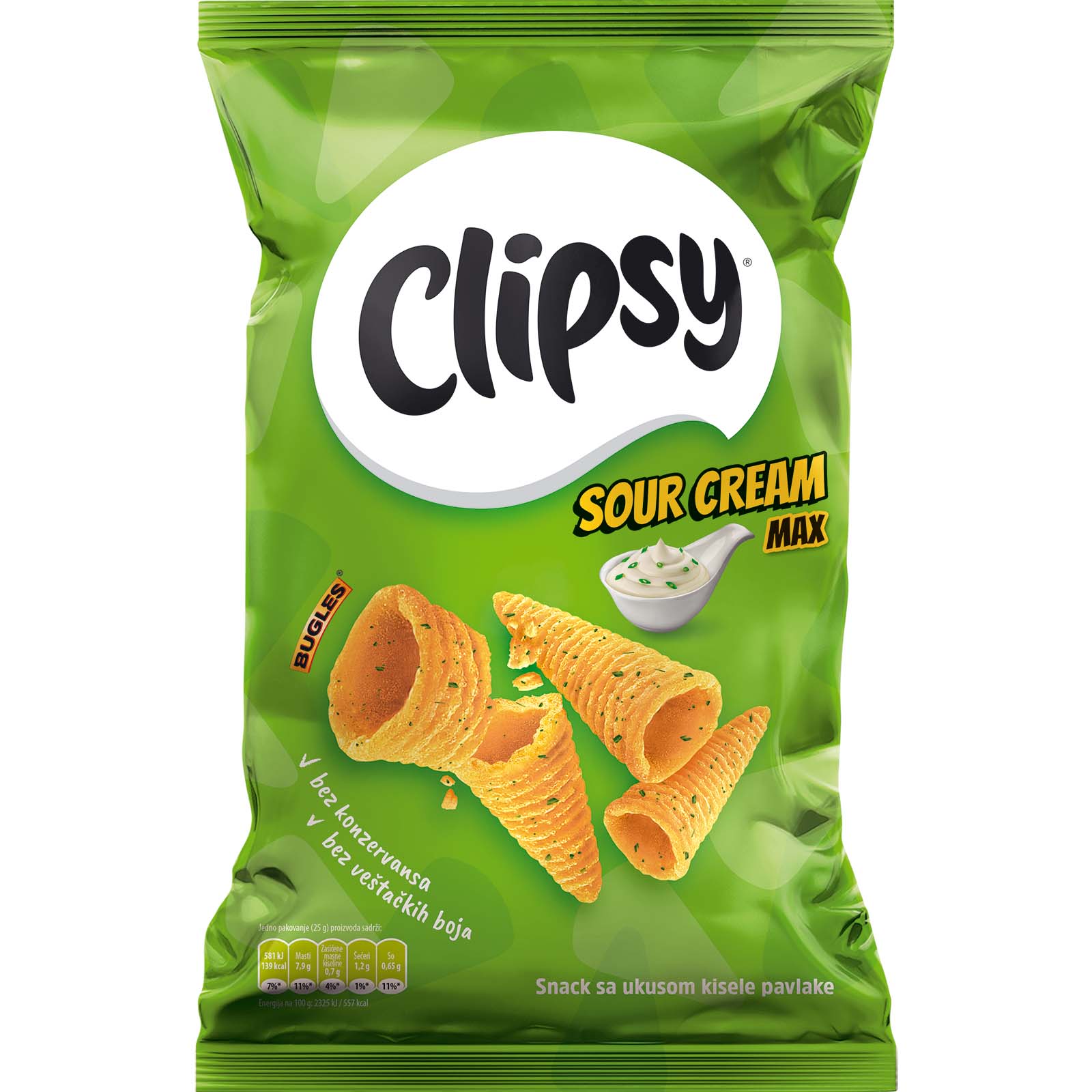Flips Clipsy Max sour cream 70g