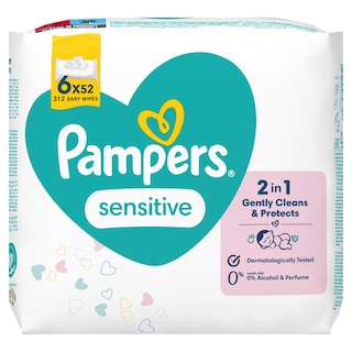 Vlazne maramice Sensitive 6x52k Pampers