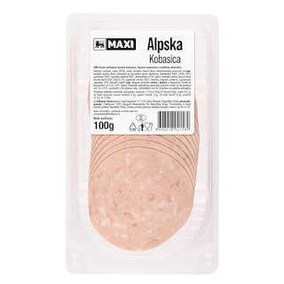 Alpska kobasica u zast.atm.Maxi  100g