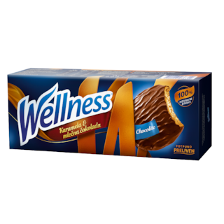 Keks karamela&mlecna coko.Wellness 185g