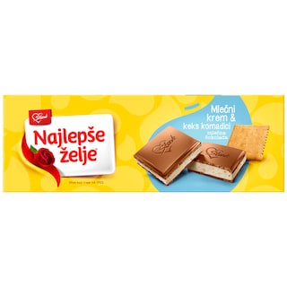 Cokolada NZ mlecni krem i keks 250g