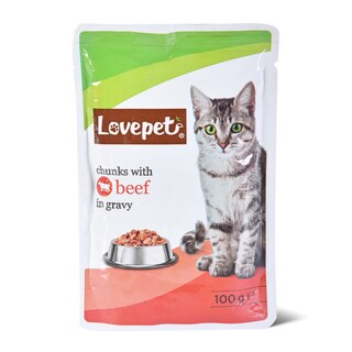 Porcija za macke govedina Love Pet 100g