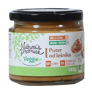 Puter od lesnika Nature's Promise 180g
