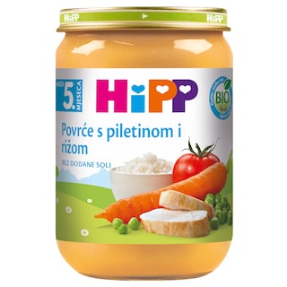 Kasica Hipp piletina,pirinac,povce 190g