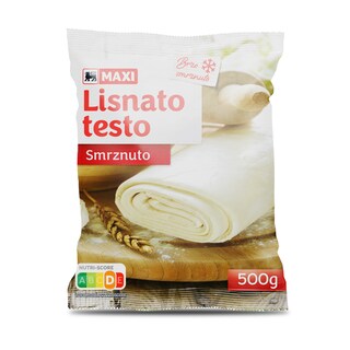 Smrznuto lisnato testo Maxi 500g