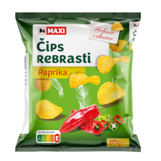 Cips rebrasti paprika Maxi 85g
