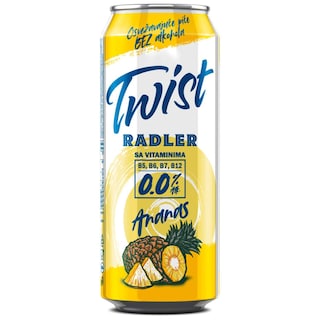 Radler Twist Ananas 0% limenka 0.33l