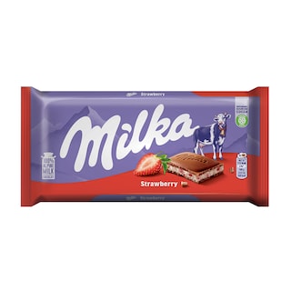 Cokolada mlecna strawbery Milka 100g