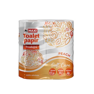 Toalet papir peach Maxi 3sl 4/1
