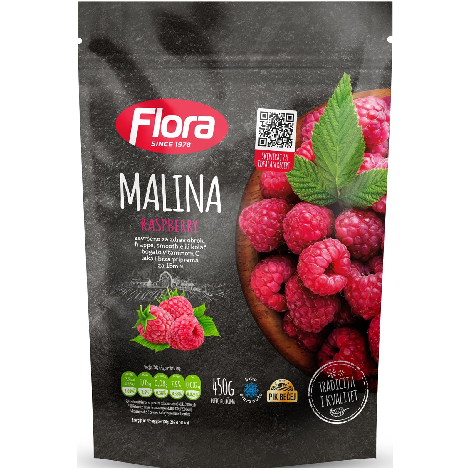 Smrznuta malina 450g