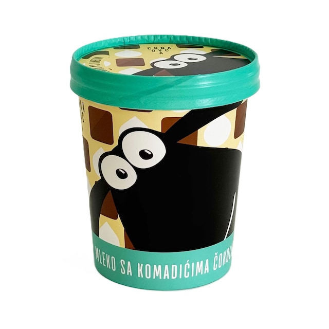 Crna Ovca Sladoled mleko sa komadicima cokolade 300g