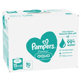 Vlazne maram.Harmonie Pampers Aqua 15X48
