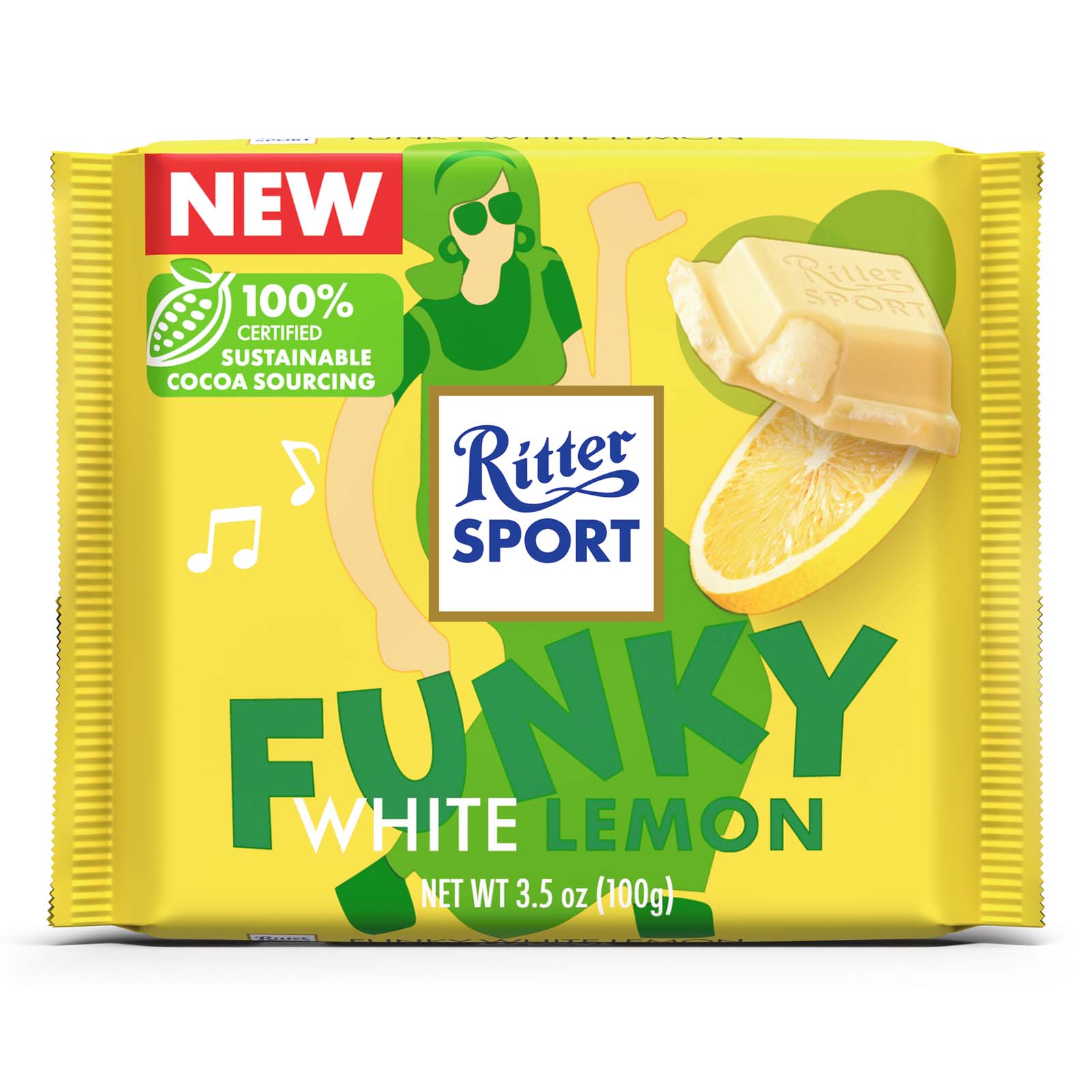 Cokolada white lemon Ritter sport 100g