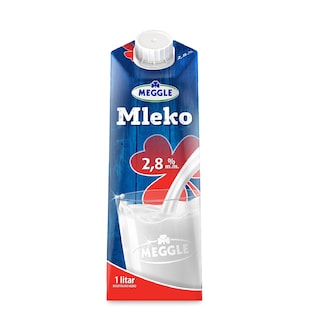 Mleko sterilizov.2.8%mm Meggle cep TP 1l