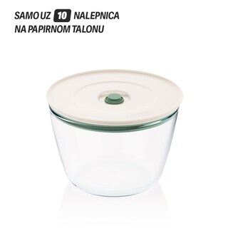 Okrugla vakuum posuda 1.6l,staklo Pyrex