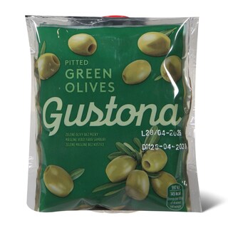 Zelene masline bez kostice Gustona 195g