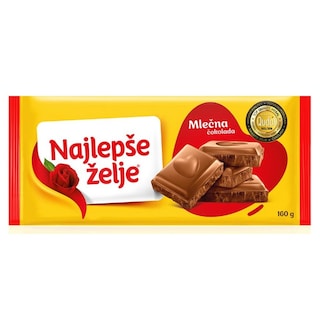 Cokolada mlecna naljepse zelje 160g
