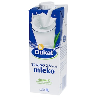 Trajno mleko Dukat 2.8% 1l