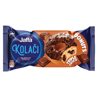 Krofna prelivena Triple choco 58g Jaffa