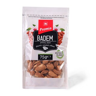 Badem suvopeceni, slani Premia 75g