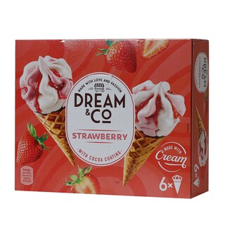 Sladoled jagoda kornet DC 6x110ml