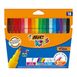 Flomasteri visa Bic wallet of 18