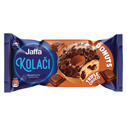 Krofna prelivena Triple choco 58g Jaffa