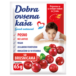 Dobra ovsena kasa brusnica,65g