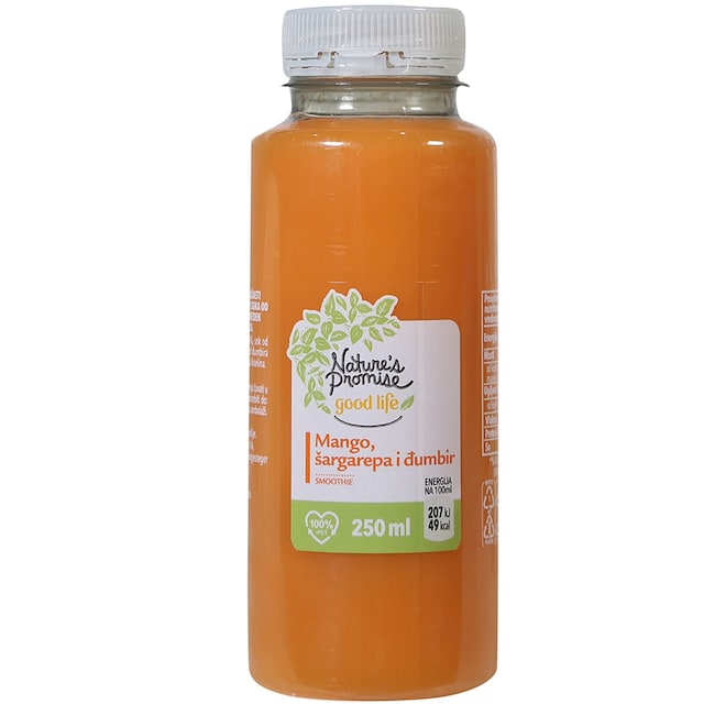 Nature's Promise Sok Smoothie Mango, sargarepa i djumbir 0.25l