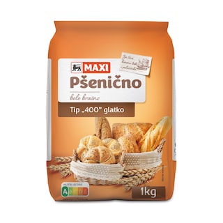 Psenicno brasno T400 glatko Maxi 1kg