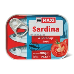 Sardina u paradajz sosu Maxi 105g