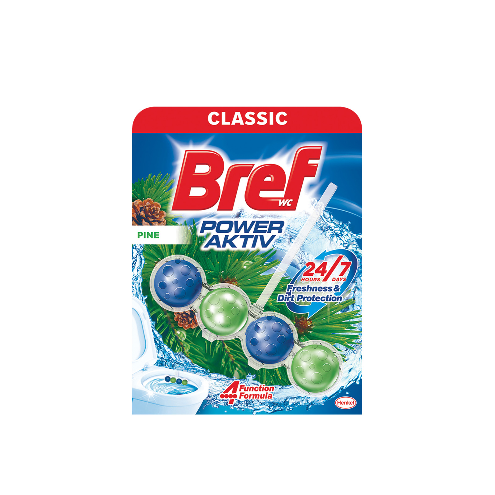 Wc osvezivac Bref Power Active pine 50g