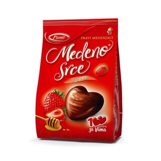 Medeno srce jagoda Pionir 150g