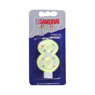 Svecica za tortu Samurai broj 8 798PA,Sterling