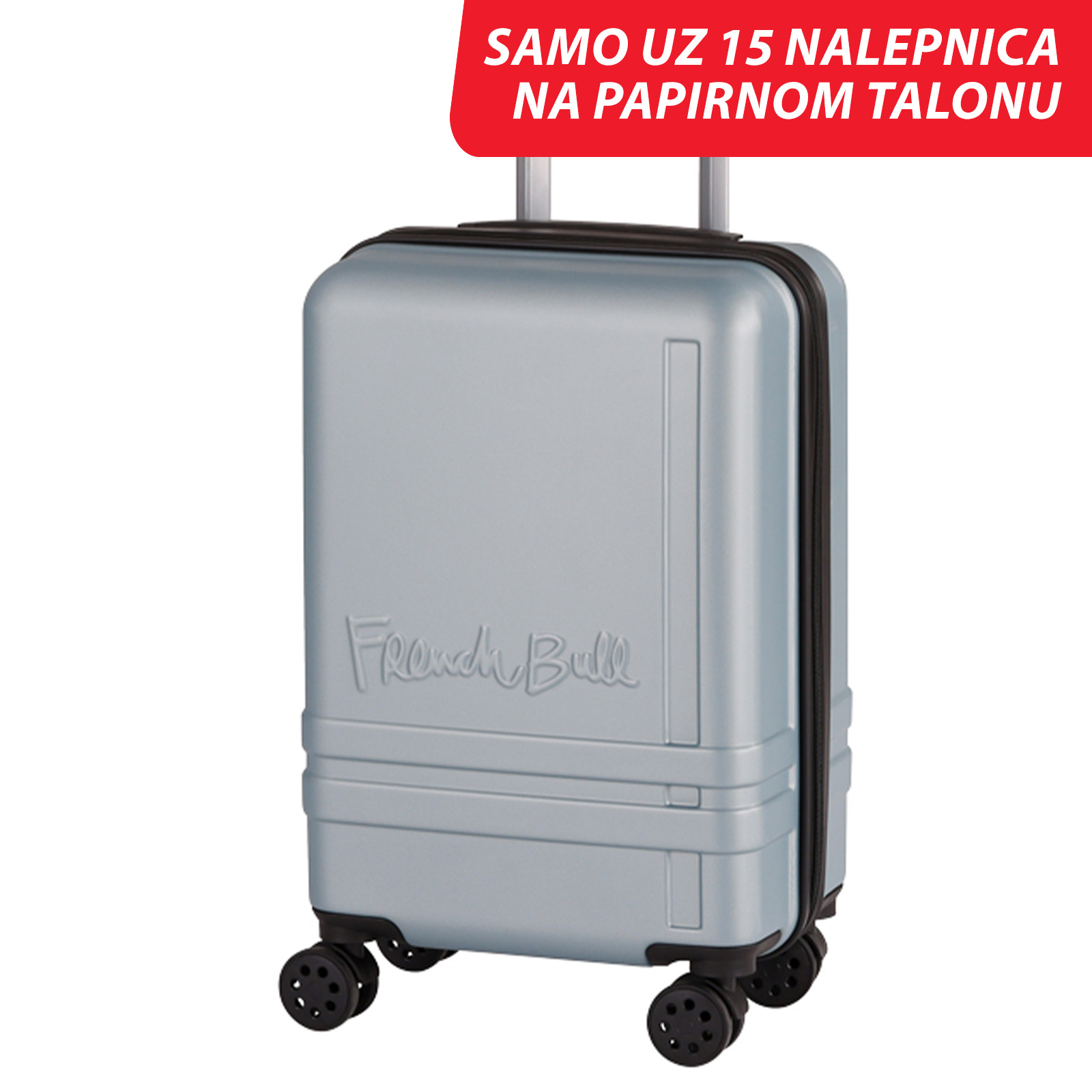 Kofer French Bull S srebrno plavi