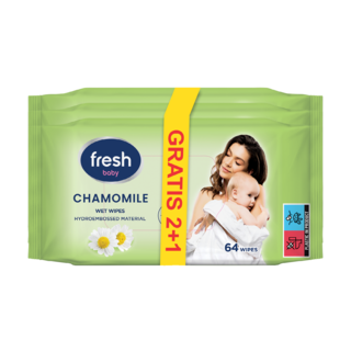 Maramice vlazne Fresh kamilica baby 64 2+1gratis Piramida 72