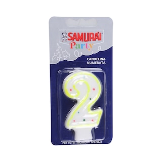 Svecica za tortu Samurai broj 2 792PA,Sterling